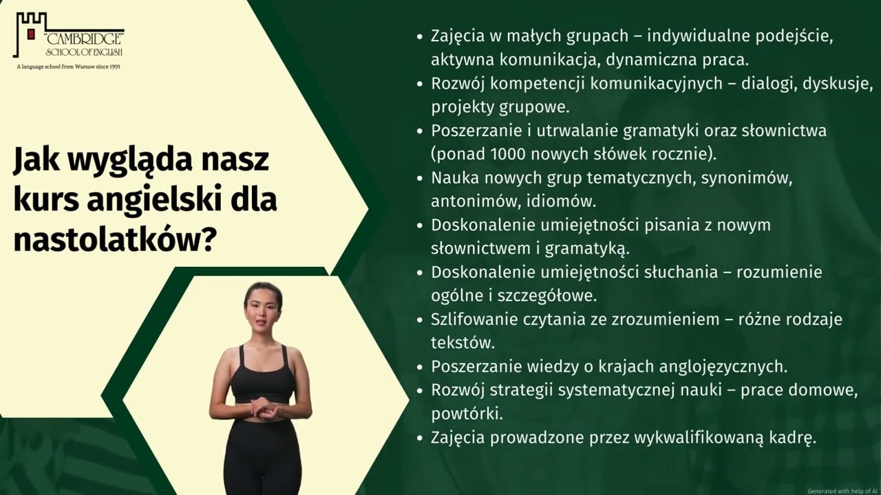 Grupowe kursy języka angielskiego dla nastolatków - zajęcia angielskiego online