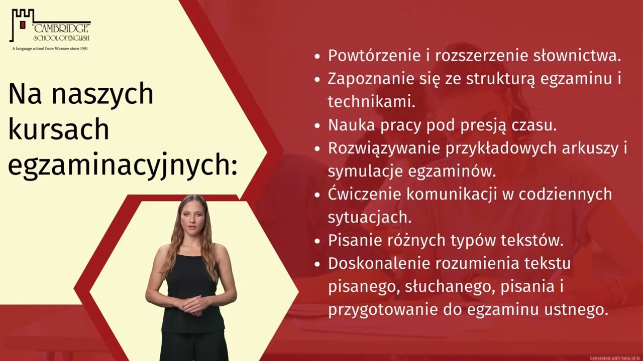 Grupowe kursy językowe przygotowujące do egzaminów językowych FCE, CAE, CPE, IELTS, TOEFL