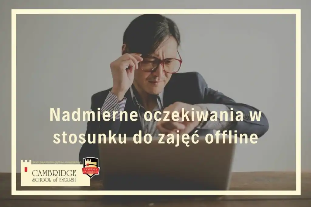 Naczyciel oczekuje na zajęcia online.