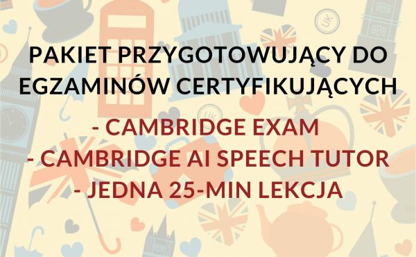 Pakiet przygotowujący do wybranego egzaminu certyfikującego oraz udoskonalający wymowę w języku angielskim online