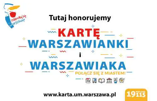 symbol rabatów karty warszawiaka i karty młodego warszawiaka - partnerzy