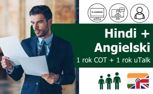 Nauka języka hindi i języka angielskiego - zestaw lekcji dostęp do platform e-learningowych online